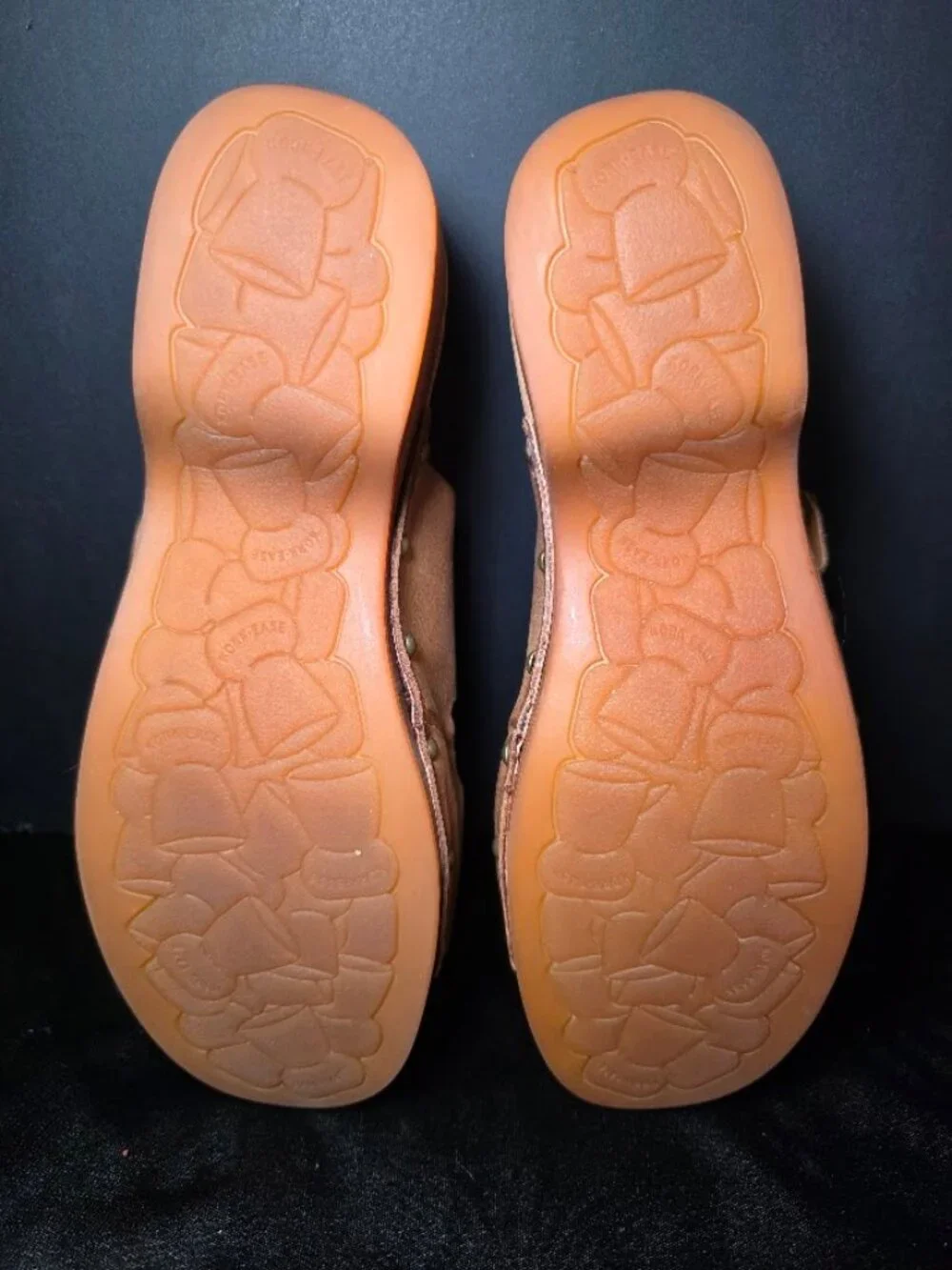 Kork-Ease Saffron Slide Leather Sandal Cork Woodgrain 9